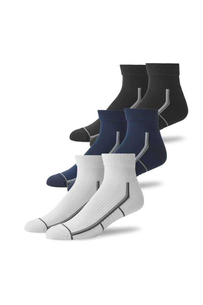 3-Pack AIRKNITˣ High Ankle Socks