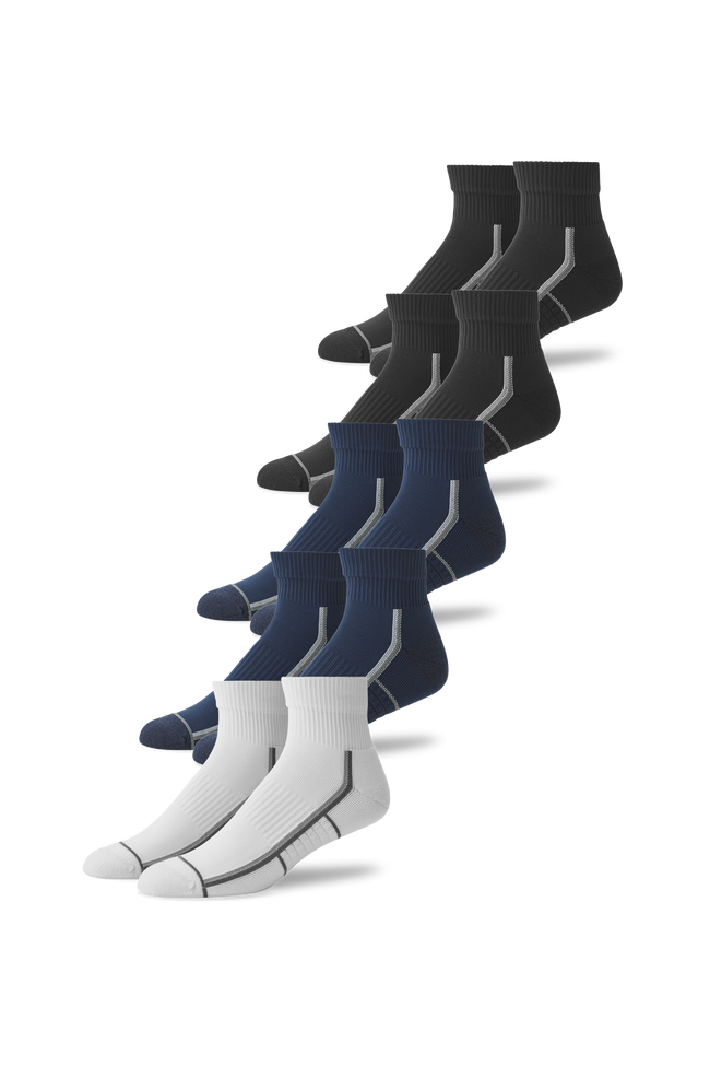 5-Pack AIRKNITˣ High Ankle Socks
