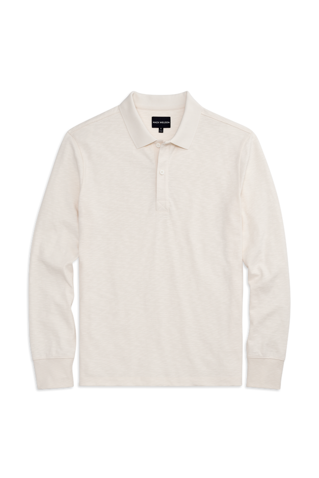 Heavyweight Slub Long Sleeve Polo