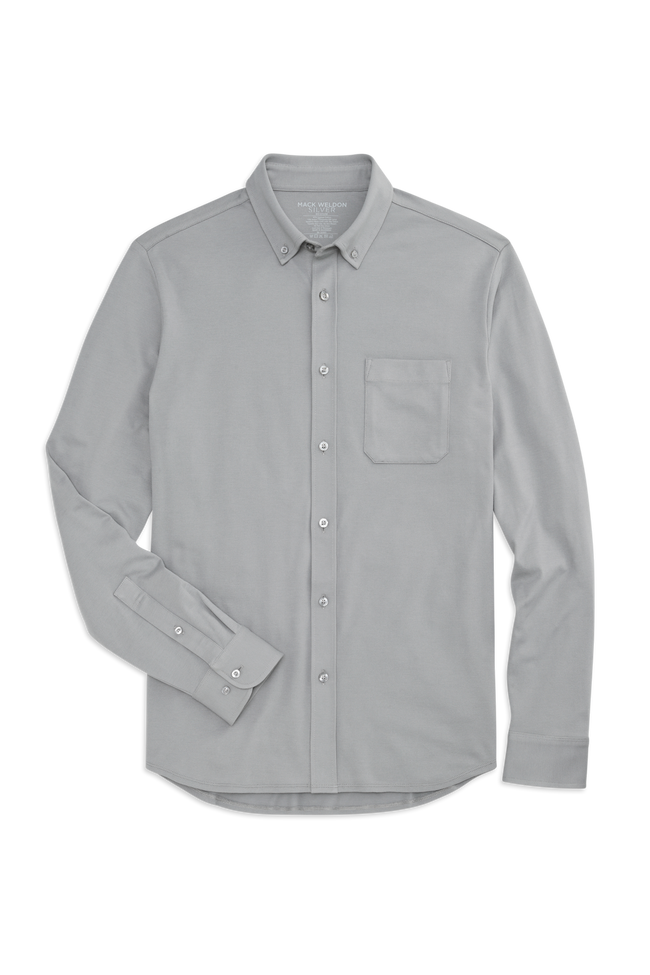 SILVER Pique Button Up