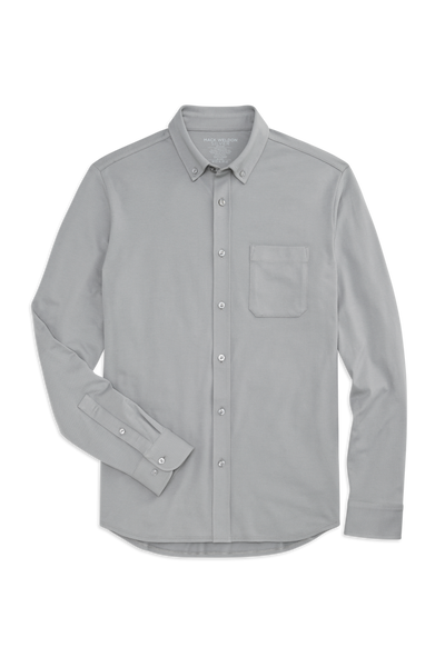 SILVER Pique Button Up