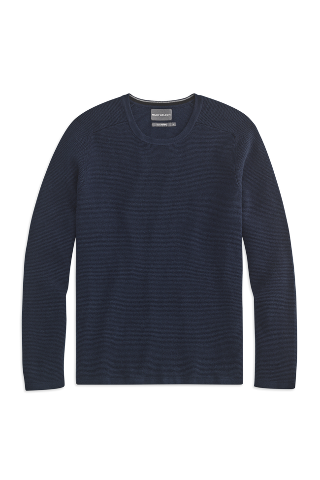 Tech Merino Waffle Crew Neck Sweater