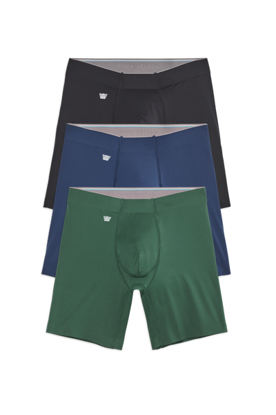 Front view of 3 pack Stealth Pro Boxer Brief in Morning Run
