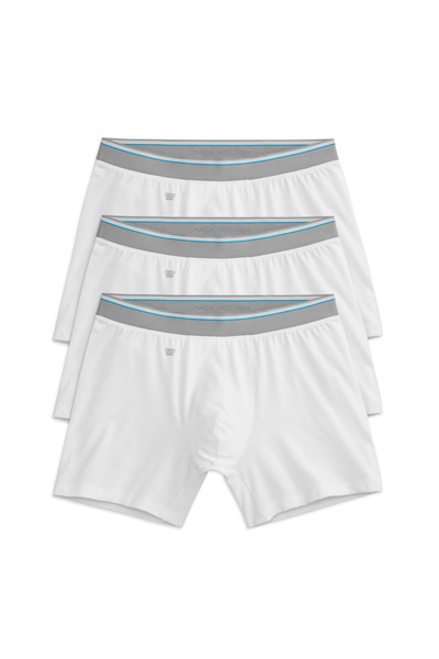 3 pack Airknitx Cotton Boxer Briefs in Bright White