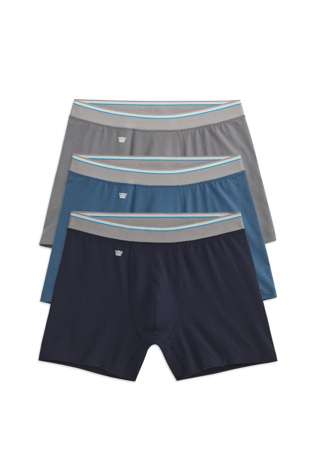 3 pack Airknitx Cotton Boxer Briefs in Sea Breeze