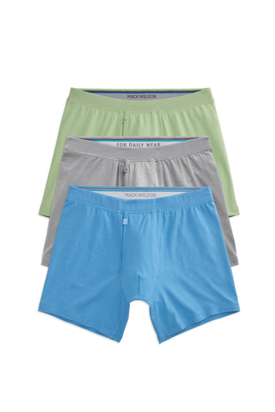 Front view of Silver Boxer Briefs in Field Day