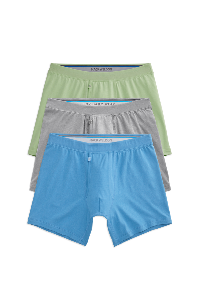 Front view of Silver Boxer Briefs in Field Day