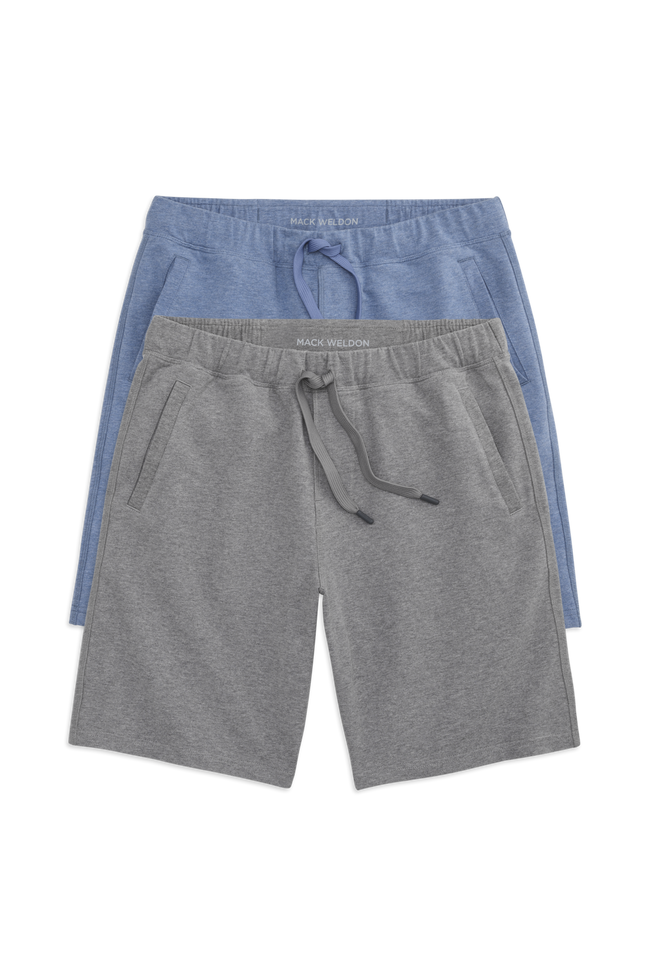 Front view of 2-Pack ACE Sweatshorts 9" in Grey Heather / Desert Spring Heather