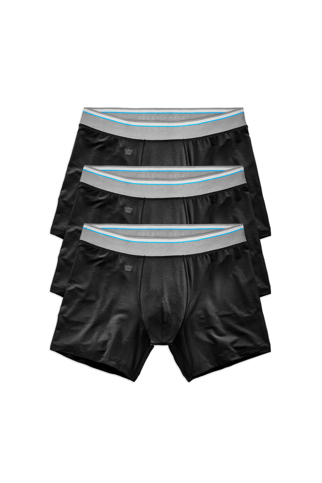 3-Pack AIRKNITˣ Boxer Briefs in True Black