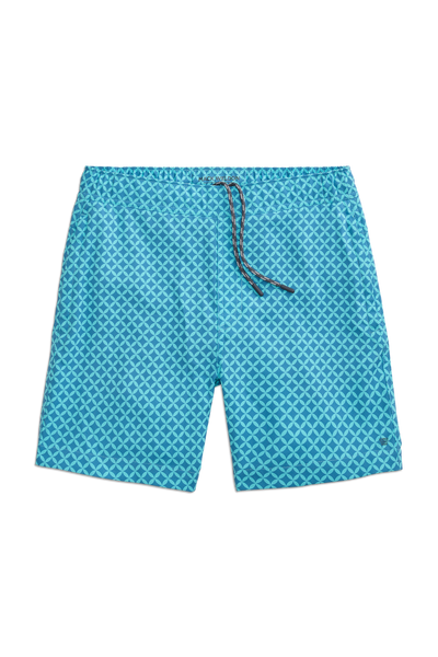 Wave Runner Pool Tile | Front view of Swim Trunk in Wave Runner Pool Tile