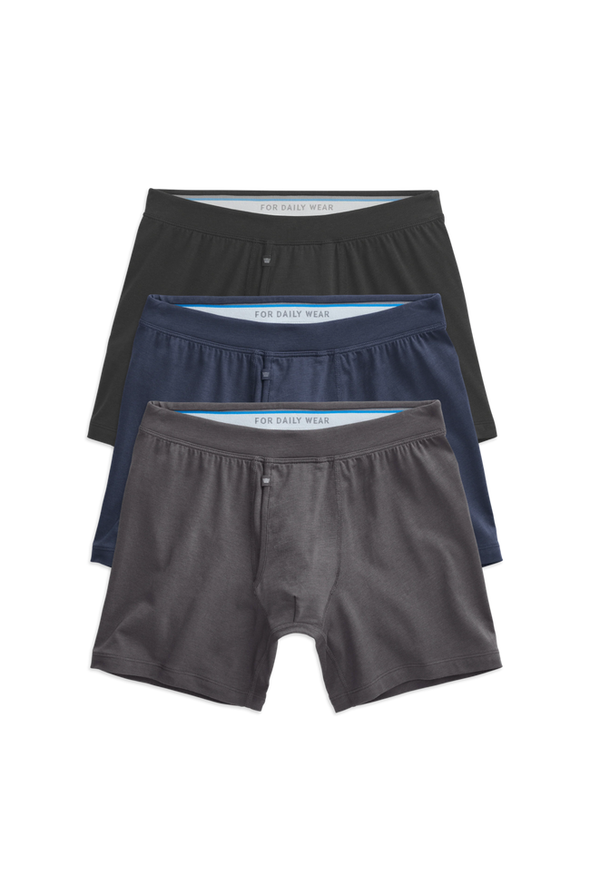 3-Pack SILVER Boxer Briefs in Classic Combo